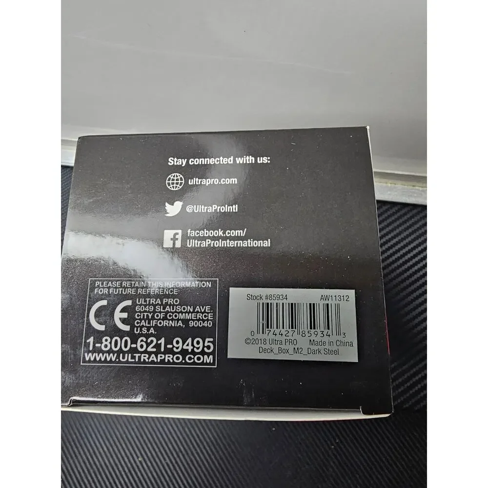 M2.1 Premium Deck Box: Limited Edition Dark Steel High End Unique Cards Storage